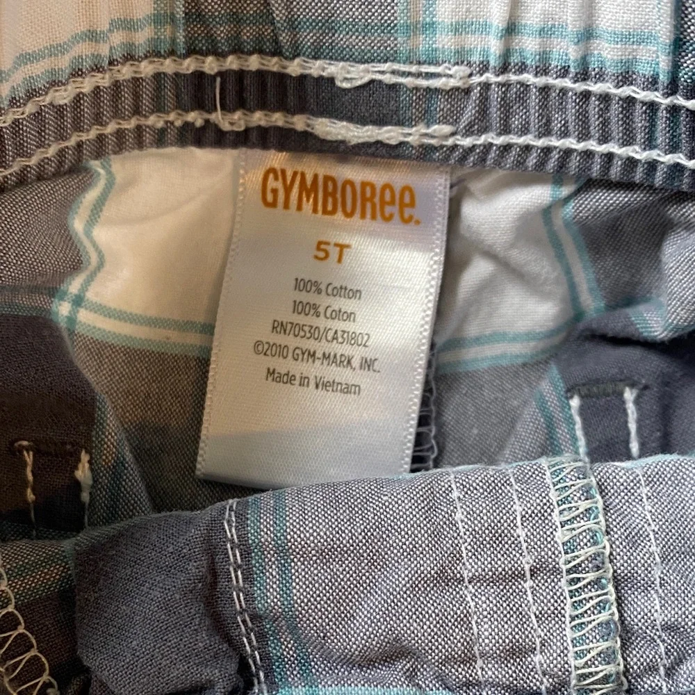 Gymboree Gray and Blue Plaid Shorts